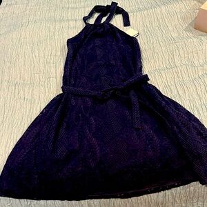 Theory Summer Lace Dress NWT Size 6-Navy